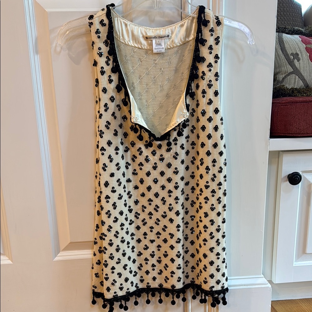 Nanette Lepore Cream Textured Top